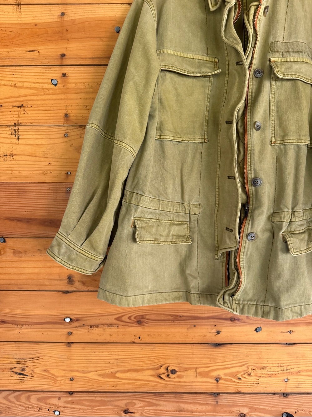 Free People Olive Green Utility Jacket - Picture 3 of 11